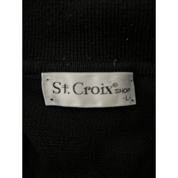St. Croix Black Collared Men's Sweater Size Large - Picture 3 of 5